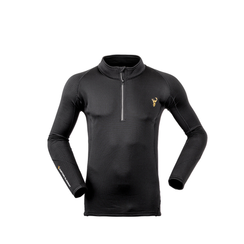 Hunters Element Core Plus Long Sleeve Zip Thermal Top Black