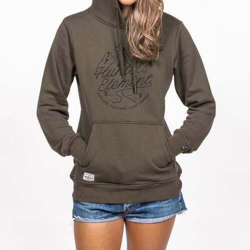 Hunters Element Pathway Womens Mid Weight Hoodie Khaki