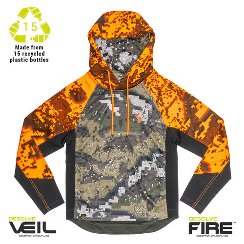 Hunters Element Vantage Hoodie Kids Desolve Fire/Veil Camo