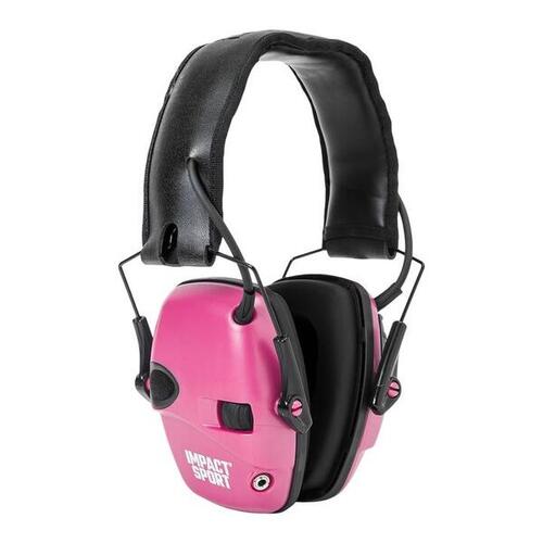 Howard Leight Impact Sport Electronic Folding Earmuffs Shooting Pink