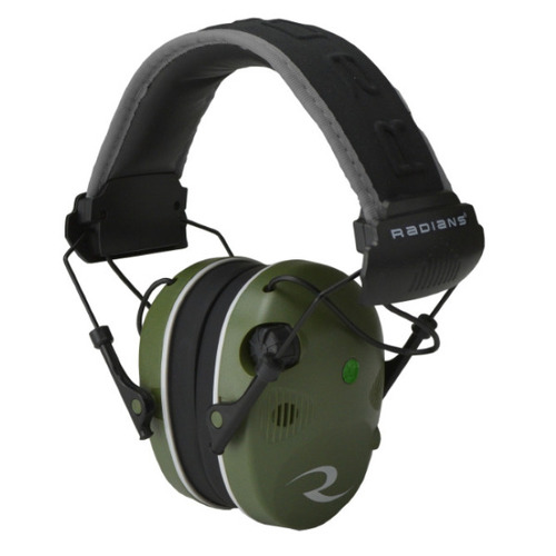 Radians R3400 Quad Mic Stereo Jack Earmuffs - Green / Black