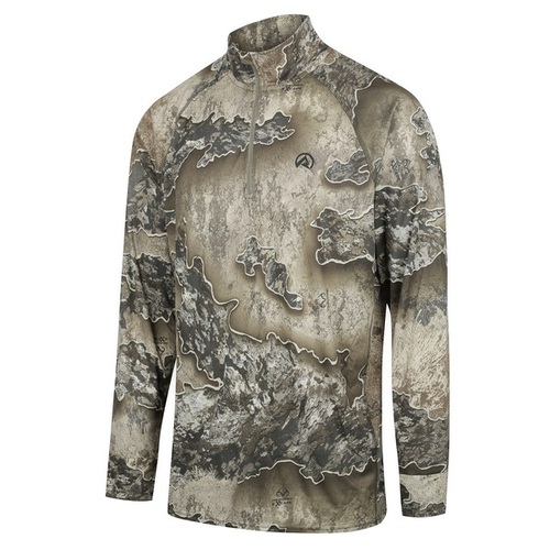 Ridgeline Men's Performance L/S QTR Zip Top Excape Camo