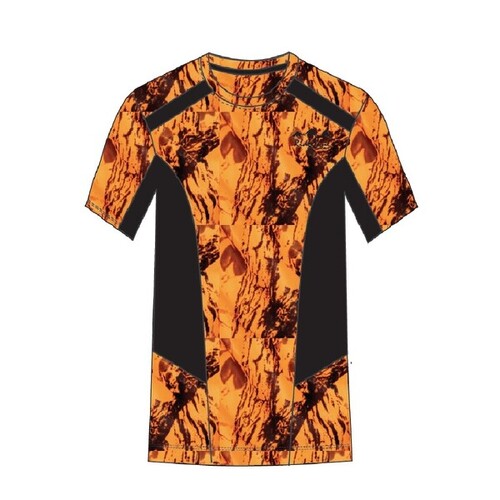 RIDGELINE MENS WHANAU SHORT SLEEVE TEE BLAZE CAMO/BLACK 