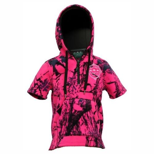 Ridgeline Little Weapon Kids Short Sleeve Hoodie Hyper Pink